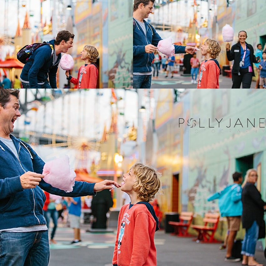 Fairy floss and Family Photography Luna Park Sydney