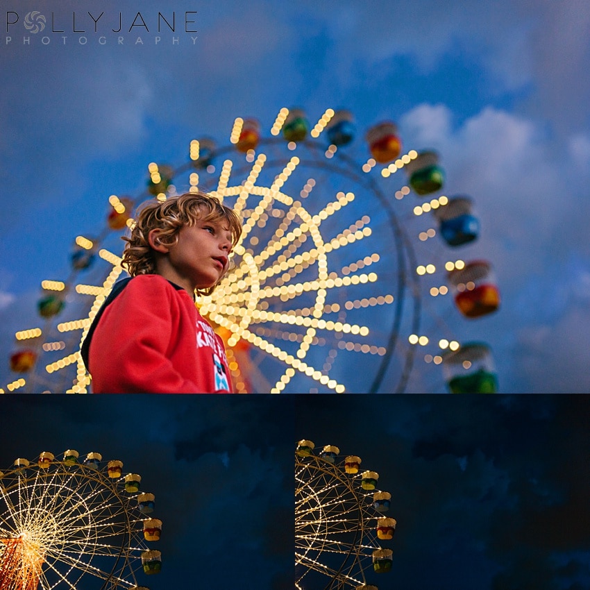 Sunset at Luna Park Sydney Family Photography